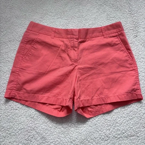 J. Crew coral 100%cotton Chino Women's Shorts - Picture 1 of 7